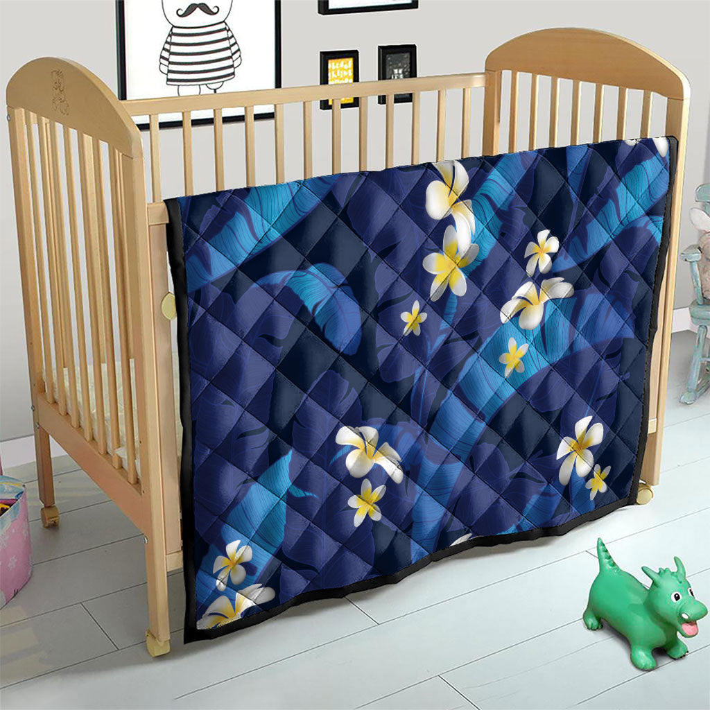 Teal Purple Banana Leaf Hawaii Quilt Lau Maia Plumeria Tropical Summer Vibes LT14 - Polynesian Pride