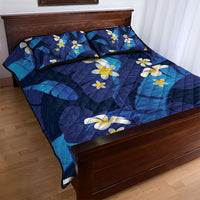 Teal Purple Banana Leaf Hawaii Quilt Bed Set Lau Maia Plumeria Tropical Summer Vibes LT14 - Polynesian Pride
