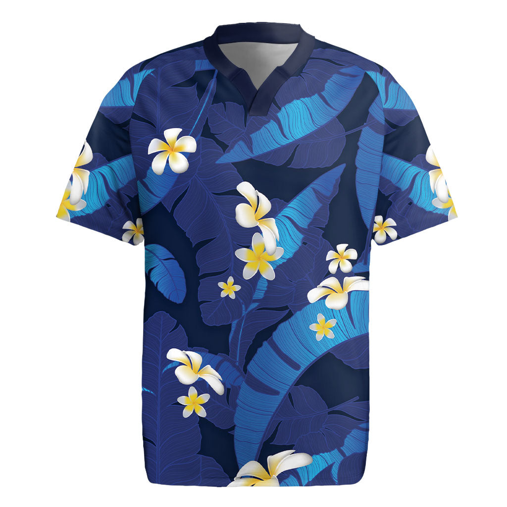 Teal Purple Banana Leaf Hawaii Rugby Jersey Lau Maia Plumeria Tropical Summer Vibes LT14 Teal Purple - Polynesian Pride