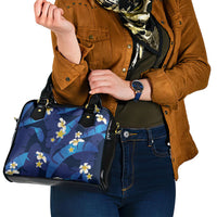 Teal Purple Banana Leaf Hawaii Shoulder Handbag Lau Maia Plumeria Tropical Summer Vibes LT14 - Polynesian Pride