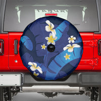 Teal Purple Banana Leaf Hawaii Spare Tire Cover Lau Maia Plumeria Tropical Summer Vibes LT14 - Polynesian Pride