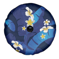 Teal Purple Banana Leaf Hawaii Spare Tire Cover Lau Maia Plumeria Tropical Summer Vibes LT14 - Polynesian Pride