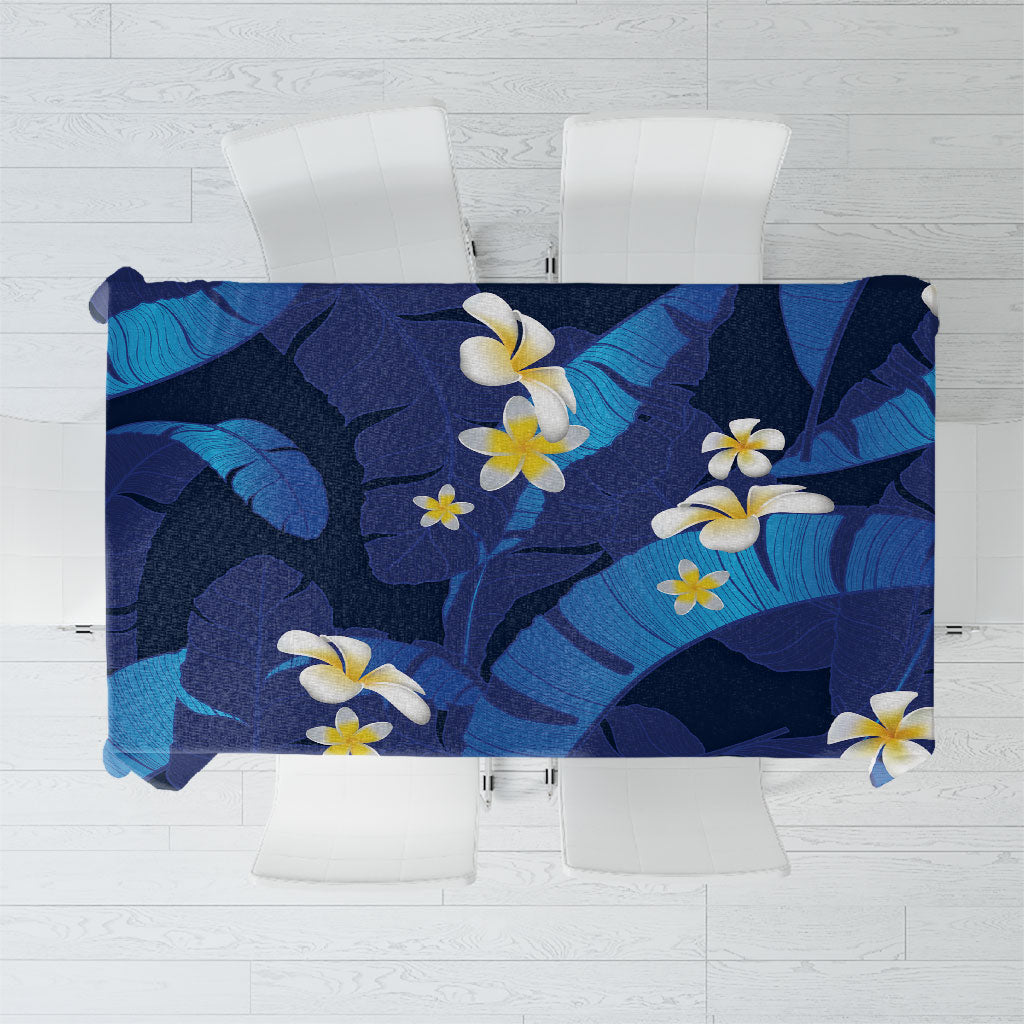 Teal Purple Banana Leaf Hawaii Tablecloth Lau Maia Plumeria Tropical Summer Vibes LT14 Teal Purple - Polynesian Pride