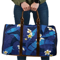 Teal Purple Banana Leaf Hawaii Travel Bag Lau Maia Plumeria Tropical Summer Vibes LT14 Teal Purple - Polynesian Pride