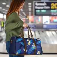Teal Purple Banana Leaf Hawaii Travel Bag Lau Maia Plumeria Tropical Summer Vibes LT14 - Polynesian Pride