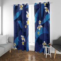 Teal Purple Banana Leaf Hawaii Window Curtain Lau Maia Plumeria Tropical Summer Vibes LT14 With Grommets Teal Purple - Polynesian Pride