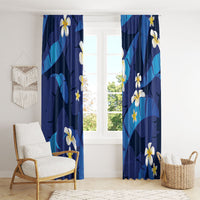 Teal Purple Banana Leaf Hawaii Window Curtain Lau Maia Plumeria Tropical Summer Vibes LT14 - Polynesian Pride