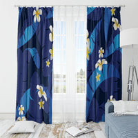 Teal Purple Banana Leaf Hawaii Window Curtain Lau Maia Plumeria Tropical Summer Vibes LT14 - Polynesian Pride