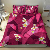 Pink Banana Leaf Hawaii Bedding Set Lau Maia Plumeria Tropical Summer Vibes LT14 - Polynesian Pride