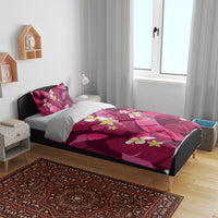 Pink Banana Leaf Hawaii Bedding Set Lau Maia Plumeria Tropical Summer Vibes LT14 - Polynesian Pride