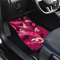 Pink Banana Leaf Hawaii Car Mats Lau Maia Plumeria Tropical Summer Vibes LT14 - Polynesian Pride