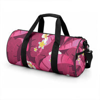 Pink Banana Leaf Hawaii Duffle Bag Lau Maia Plumeria Tropical Summer Vibes