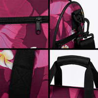 Pink Banana Leaf Hawaii Duffle Bag Lau Maia Plumeria Tropical Summer Vibes