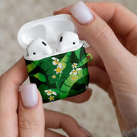 Green Banana Leaf Hawaii AirPods Case Lau Maia Plumeria Tropical Summer Vibes LT14 - Polynesian Pride