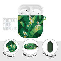Green Banana Leaf Hawaii AirPods Case Lau Maia Plumeria Tropical Summer Vibes LT14 - Polynesian Pride