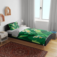 Green Banana Leaf Hawaii Bedding Set Lau Maia Plumeria Tropical Summer Vibes LT14 - Polynesian Pride