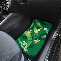 Green Banana Leaf Hawaii Car Mats Lau Maia Plumeria Tropical Summer Vibes LT14 - Polynesian Pride