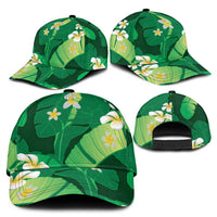 Green Banana Leaf Hawaii Classic Cap Lau Maia Plumeria Tropical Summer Vibes LT14 - Polynesian Pride