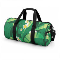Green Banana Leaf Hawaii Duffle Bag Lau Maia Plumeria Tropical Summer Vibes