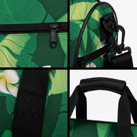 Green Banana Leaf Hawaii Duffle Bag Lau Maia Plumeria Tropical Summer Vibes