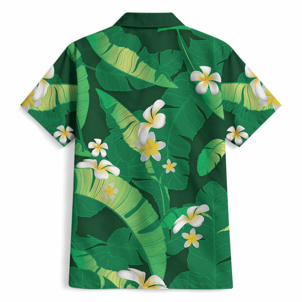 Green Banana Leaf Hawaii Hawaiian Shirt Lau Maia Plumeria Tropical Summer Vibes LT14 - Polynesian Pride