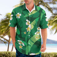 Green Banana Leaf Hawaii Hawaiian Shirt Lau Maia Plumeria Tropical Summer Vibes LT14 - Polynesian Pride
