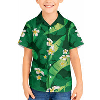 Green Banana Leaf Hawaii Hawaiian Shirt Lau Maia Plumeria Tropical Summer Vibes LT14 - Polynesian Pride