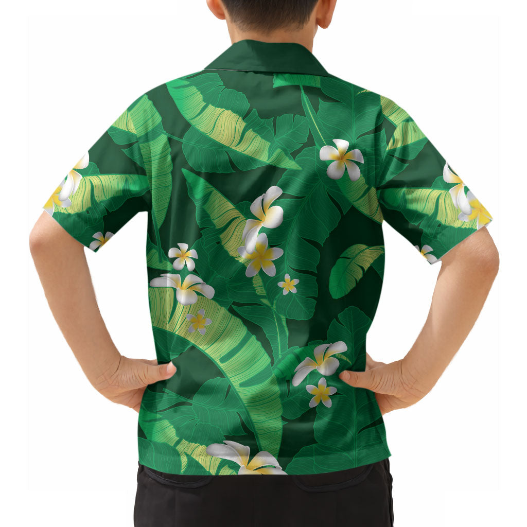 Green Banana Leaf Hawaii Hawaiian Shirt Lau Maia Plumeria Tropical Summer Vibes LT14 - Polynesian Pride
