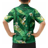 Green Banana Leaf Hawaii Hawaiian Shirt Lau Maia Plumeria Tropical Summer Vibes LT14 - Polynesian Pride