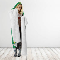 Green Banana Leaf Hawaii Hooded Blanket Lau Maia Plumeria Tropical Summer Vibes LT14 - Polynesian Pride