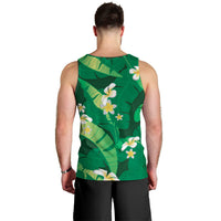 Green Banana Leaf Hawaii Men Tank Top Lau Maia Plumeria Tropical Summer Vibes LT14 - Polynesian Pride