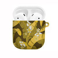 Yellow Banana Leaf Hawaii AirPods Case Lau Maia Plumeria Tropical Summer Vibes LT14 Yellow - Polynesian Pride