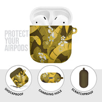 Yellow Banana Leaf Hawaii AirPods Case Lau Maia Plumeria Tropical Summer Vibes LT14 - Polynesian Pride