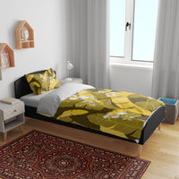 Yellow Banana Leaf Hawaii Bedding Set Lau Maia Plumeria Tropical Summer Vibes LT14 - Polynesian Pride