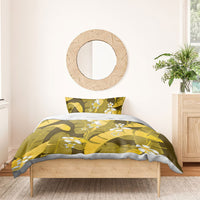 Yellow Banana Leaf Hawaii Bedding Set Lau Maia Plumeria Tropical Summer Vibes LT14 - Polynesian Pride
