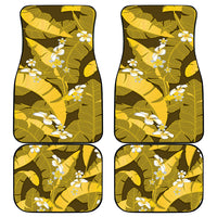 Yellow Banana Leaf Hawaii Car Mats Lau Maia Plumeria Tropical Summer Vibes LT14 - Polynesian Pride
