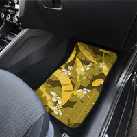 Yellow Banana Leaf Hawaii Car Mats Lau Maia Plumeria Tropical Summer Vibes LT14 - Polynesian Pride