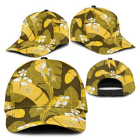Yellow Banana Leaf Hawaii Classic Cap Lau Maia Plumeria Tropical Summer Vibes LT14 - Polynesian Pride