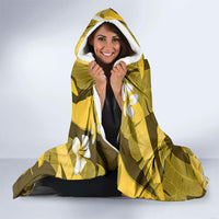 Yellow Banana Leaf Hawaii Hooded Blanket Lau Maia Plumeria Tropical Summer Vibes LT14 - Polynesian Pride