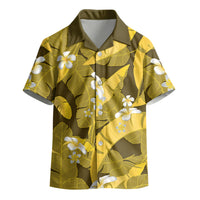 Yellow Banana Leaf Hawaii Kid Hawaiian Shirt Lau Maia Plumeria Tropical Summer Vibes LT14 - Polynesian Pride