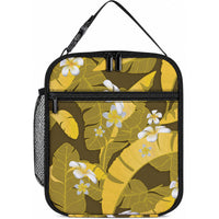 Yellow Banana Leaf Hawaii Lunch Bag Lau Maia Plumeria Tropical Summer Vibes