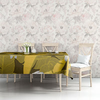 Yellow Banana Leaf Hawaii Tablecloth Lau Maia Plumeria Tropical Summer Vibes LT14 - Polynesian Pride