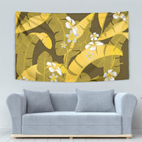 Yellow Banana Leaf Hawaii Tapestry Lau Maia Plumeria Tropical Summer Vibes LT14 - Polynesian Pride