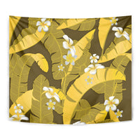 Yellow Banana Leaf Hawaii Tapestry Lau Maia Plumeria Tropical Summer Vibes LT14 - Polynesian Pride