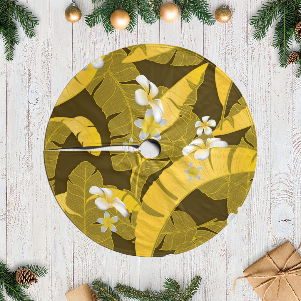 Yellow Banana Leaf Hawaii Tree Skirt Lau Maia Plumeria Tropical Summer Vibes LT14 Casual Yellow - Polynesian Pride