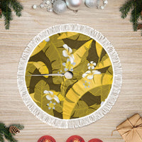 Yellow Banana Leaf Hawaii Tree Skirt Lau Maia Plumeria Tropical Summer Vibes LT14 Fringed Yellow - Polynesian Pride