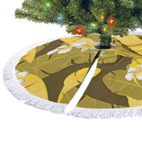 Yellow Banana Leaf Hawaii Tree Skirt Lau Maia Plumeria Tropical Summer Vibes LT14 - Polynesian Pride