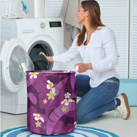 Purple Banana Leaf Hawaii Laundry Basket Lau Maia Plumeria Tropical Summer Vibes LT14 - Polynesian Pride
