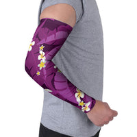 Purple Banana Leaf Hawaii Arm Sleeves Lau Maia Plumeria Tropical Summer Vibes LT14 - Polynesian Pride