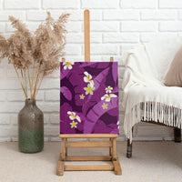 Purple Banana Leaf Hawaii Canvas Wall Art Lau Maia Plumeria Tropical Summer Vibes LT14 - Polynesian Pride